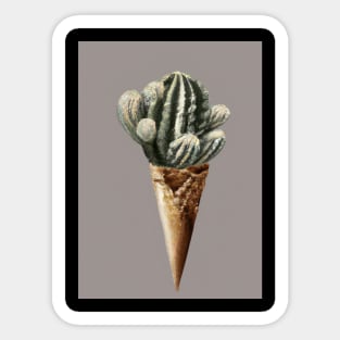 Cactus Ice Cream Sticker